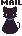 黒猫のメールアイコン x09