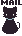 黒猫のメールアイコン x11