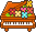 おもちゃのピアノのアイコン、イラスト b02