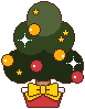 クリスマスツリーのアイコン、イラスト c02