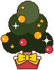 クリスマスツリーのアイコン、イラスト cba02