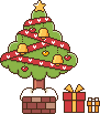 クリスマスツリーのアイコン、イラスト xb02