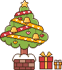 クリスマスツリーのアイコン、イラスト xb04