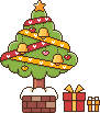 クリスマスツリーのアイコン、イラスト xba04
