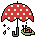 傘のアイコン、イラスト db01