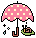 傘のアイコン、イラスト db02
