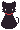 黒猫のアイコン、イラスト jbf01