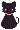 黒猫のアイコン、イラスト jbf04