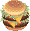 ハンバーガーのアイコン、イラスト p02