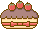苺ケーキのアイコン、イラスト m02