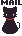 黒猫のメールアイコン x07