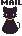 黒猫のメールアイコン x08