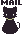 黒猫のメールアイコン x12