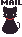 黒猫のメールアイコン x19