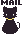 黒猫のメールアイコン x28