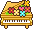 おもちゃのピアノのアイコン、イラスト b03