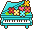おもちゃのピアノのアイコン、イラスト b05