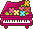 おもちゃのピアノのアイコン、イラスト b07