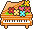 おもちゃのピアノのアイコン、イラスト b10