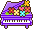 おもちゃのピアノのアイコン、イラスト b14