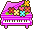 おもちゃのピアノのアイコン、イラスト b15