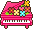 おもちゃのピアノのアイコン、イラスト b16