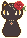 ハロウィンの黒猫のアイコン、イラスト pf02