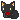 ハロウィンの黒猫のアイコン、イラスト hf02