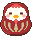 酉年/鶏のだるまのアイコン、イラスト(gifアニメ) aba01