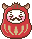 亥年/猪だるまのアイコン、イラスト(gifアニメ) ba06