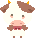 牛のアイコン、イラスト xb02
