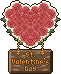 バレンタイン、薔薇の飾りのアイコン、イラスト g09