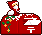 クリスマス、サンタクロース付きポストのアイコン、イラスト gb06