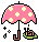傘のアイコン、イラスト dc02
