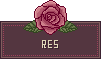 薔薇の付いた返信アイコン 50c-res